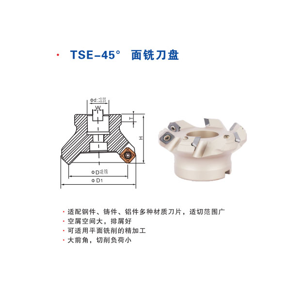 TSE-45°面铣刀盘